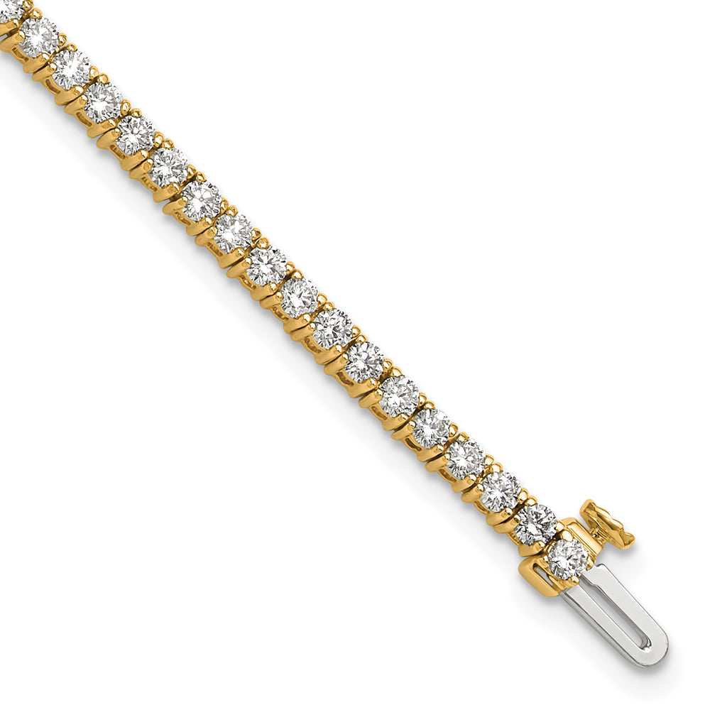 14k 2 3/4 carat Lab Grown Diamond VS+ F+ Complete Tennis Bracelet - Sophia Jewelers