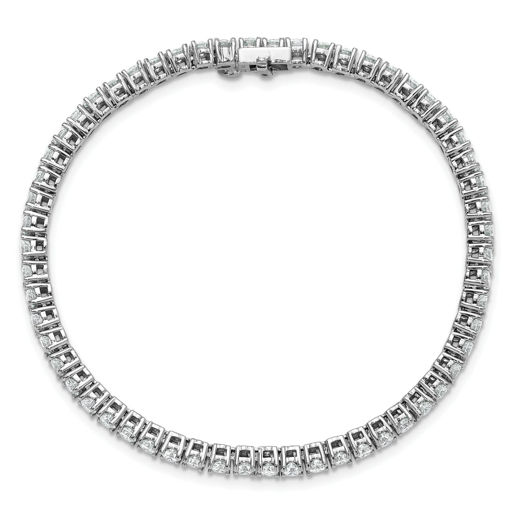 14k White Gold  5 carat Lab Grown Diamond VS+ F+ Complete Tennis Bracelet - Sophia Jewelers