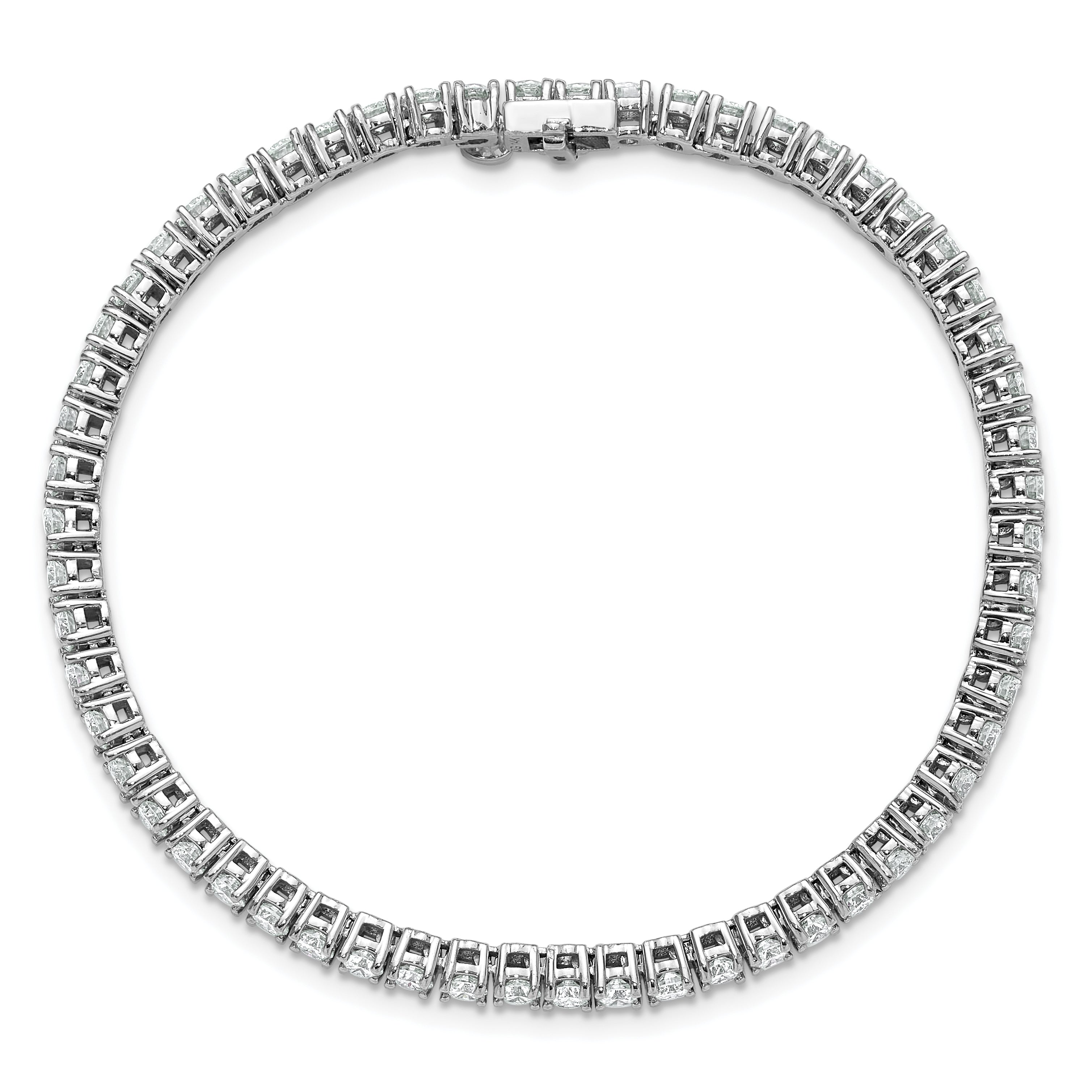 14k White Gold  5 carat Lab Grown Diamond VS+ F+ Complete Tennis Bracelet - Sophia Jewelers