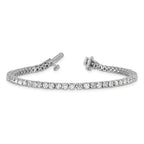 14k White Gold  5 carat Lab Grown Diamond VS+ F+ Complete Tennis Bracelet - Sophia Jewelers