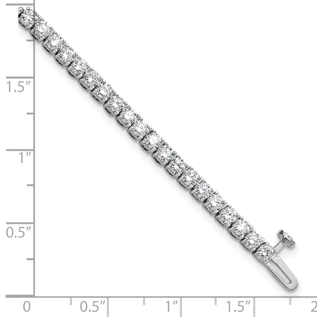 14k White Gold  5 carat Lab Grown Diamond VS/SI+ G+ Complete Tennis Bracelet - Sophia Jewelers