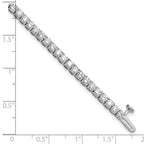 14k White Gold  5 carat Lab Grown Diamond VS/SI+ G+ Complete Tennis Bracelet - Sophia Jewelers