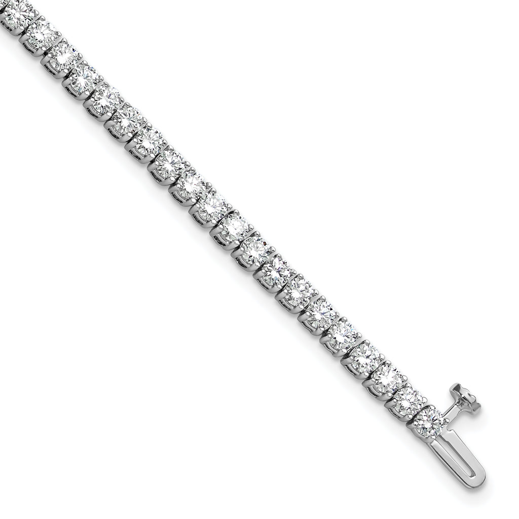 14k White Gold  5 carat Lab Grown Diamond VS+ F+ Complete Tennis Bracelet - Sophia Jewelers
