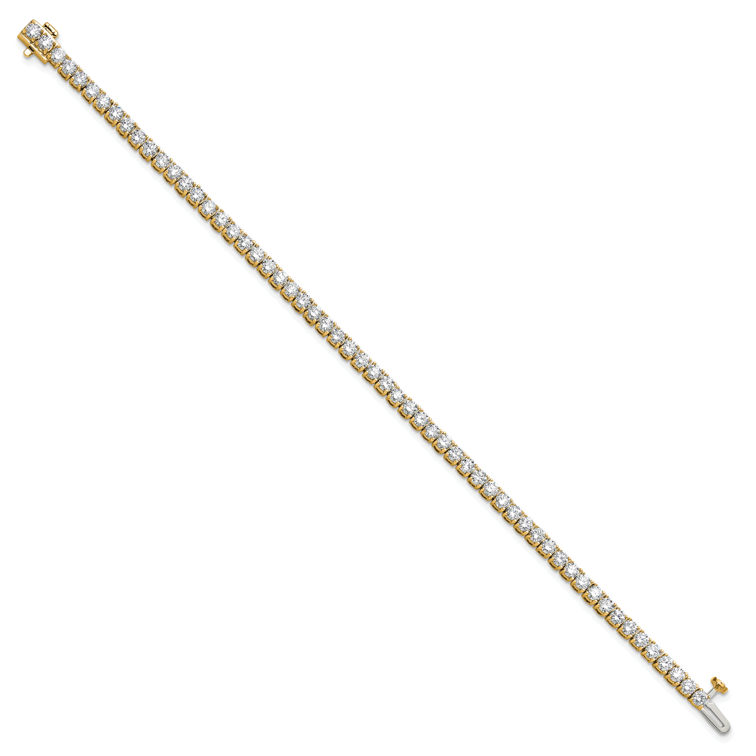 14k 5 carat Lab Grown Diamond VS+ F+ Complete Tennis Bracelet Secondary image