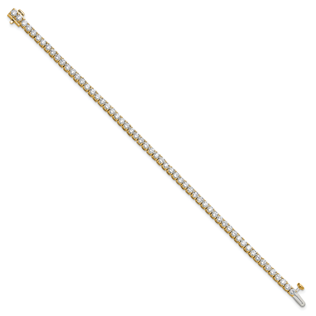 14k 5 carat Lab Grown Diamond VS+ F+ Complete Tennis Bracelet - Sophia Jewelers