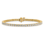 14k 5 carat Lab Grown Diamond VS/SI+ G+ Complete Tennis Bracelet - Sophia Jewelers