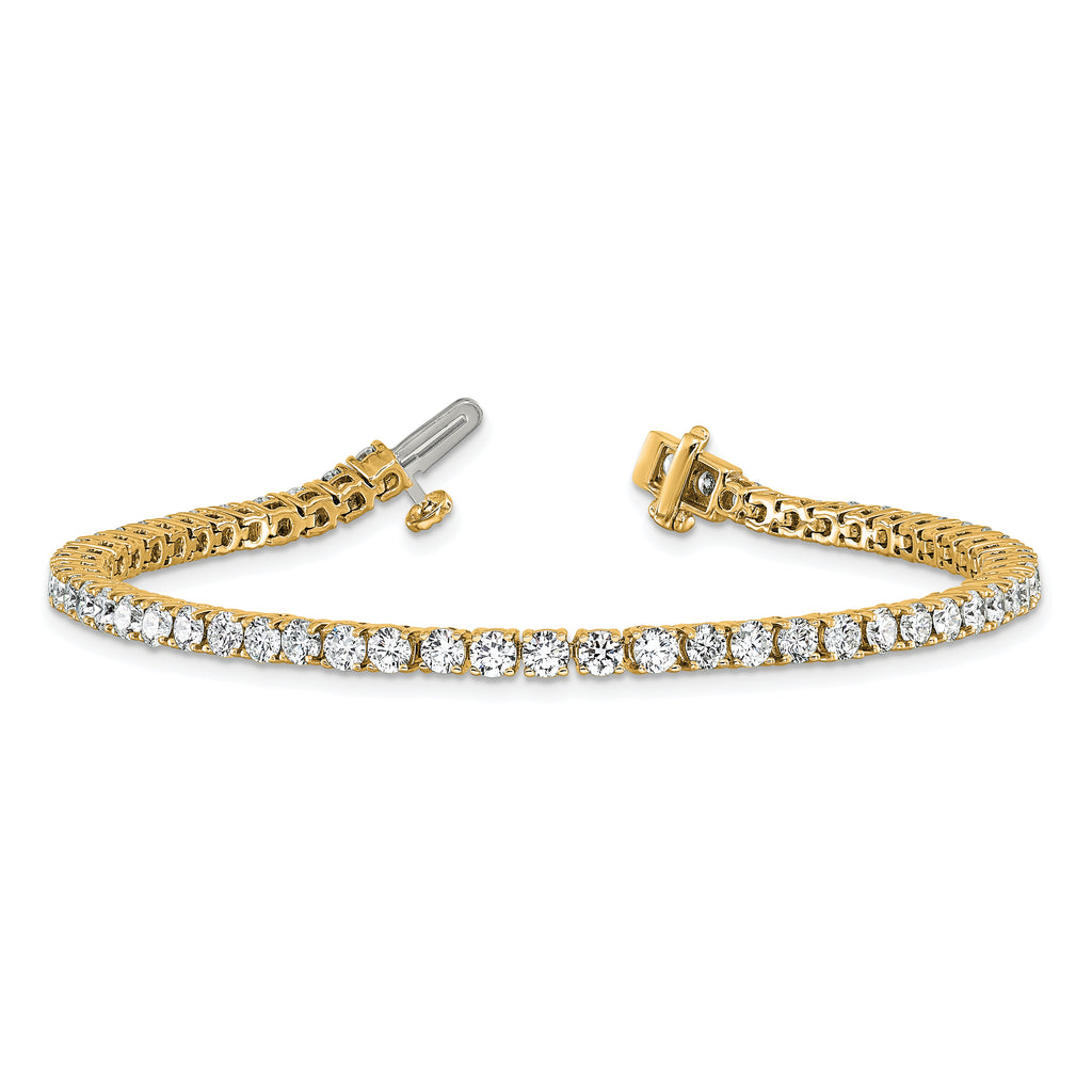 14k 5 carat Lab Grown Diamond VS+ F+ Complete Tennis Bracelet - Sophia Jewelers