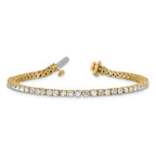 14k 5 carat Lab Grown Diamond VS+ F+ Complete Tennis Bracelet - Sophia Jewelers