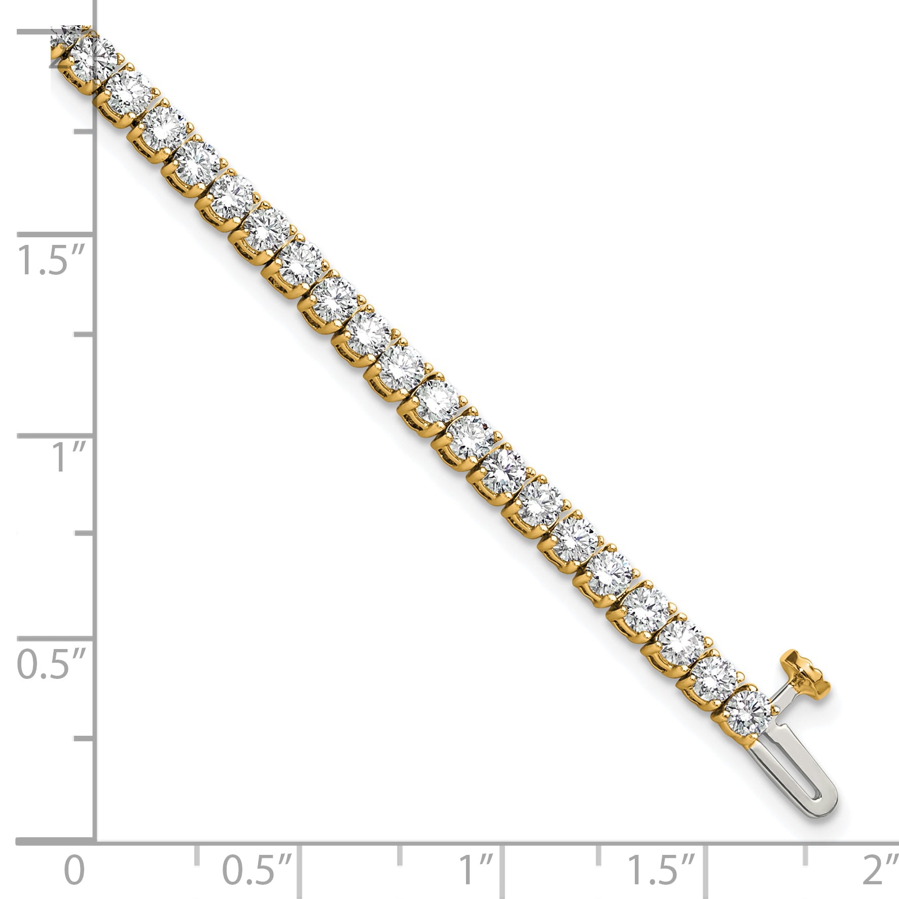 14k 5 carat Lab Grown Diamond VS/SI+ G+ Complete Tennis Bracelet - Sophia Jewelers