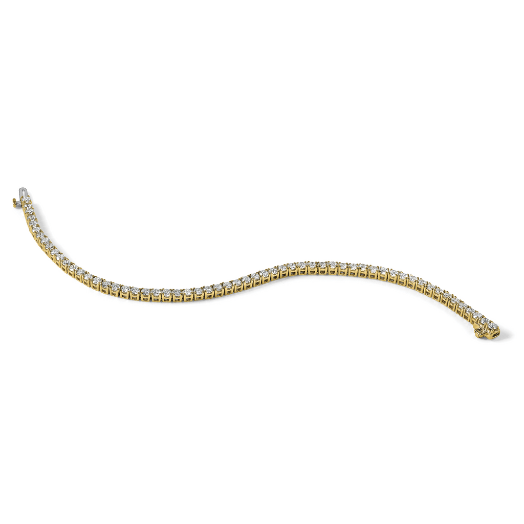 14k 5 carat Lab Grown Diamond VS+ F+ Complete Tennis Bracelet - Sophia Jewelers