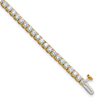 14k 5 carat Lab Grown Diamond VS+ F+ Complete Tennis Bracelet - Sophia Jewelers