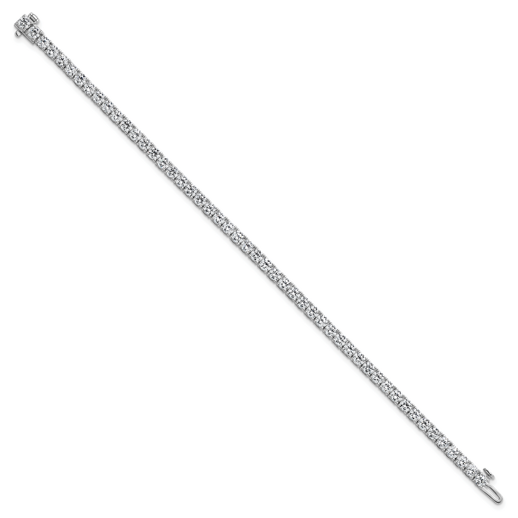 14k White Gold  7 carat Lab Grown Diamond VS+ F+ Complete Tennis Bracelet - Sophia Jewelers