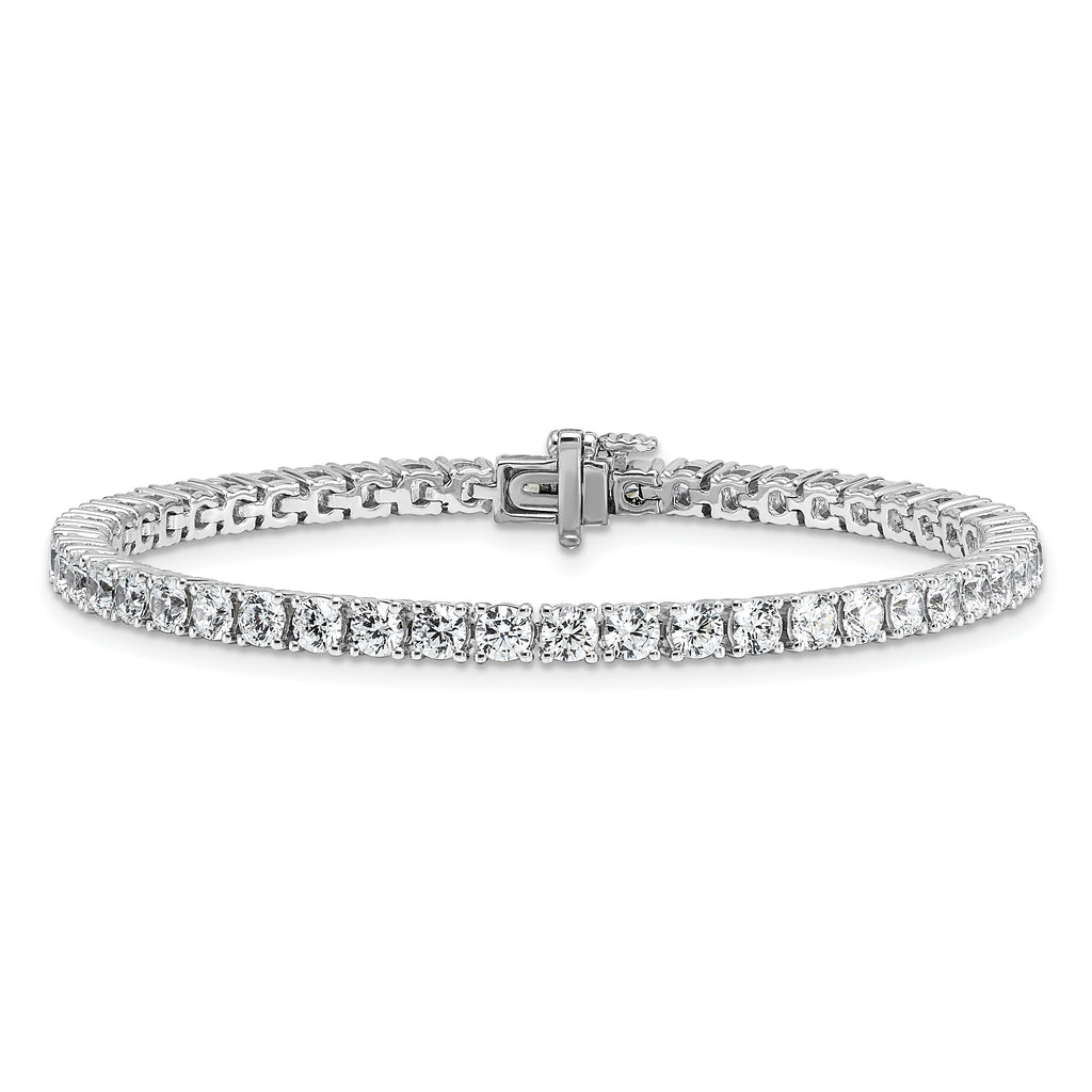 14k White Gold  7 carat Lab Grown Diamond VS/SI+ G+ Complete Tennis Bracelet - Sophia Jewelers