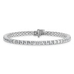 14k White Gold  7 carat Lab Grown Diamond VS+ F+ Complete Tennis Bracelet - Sophia Jewelers