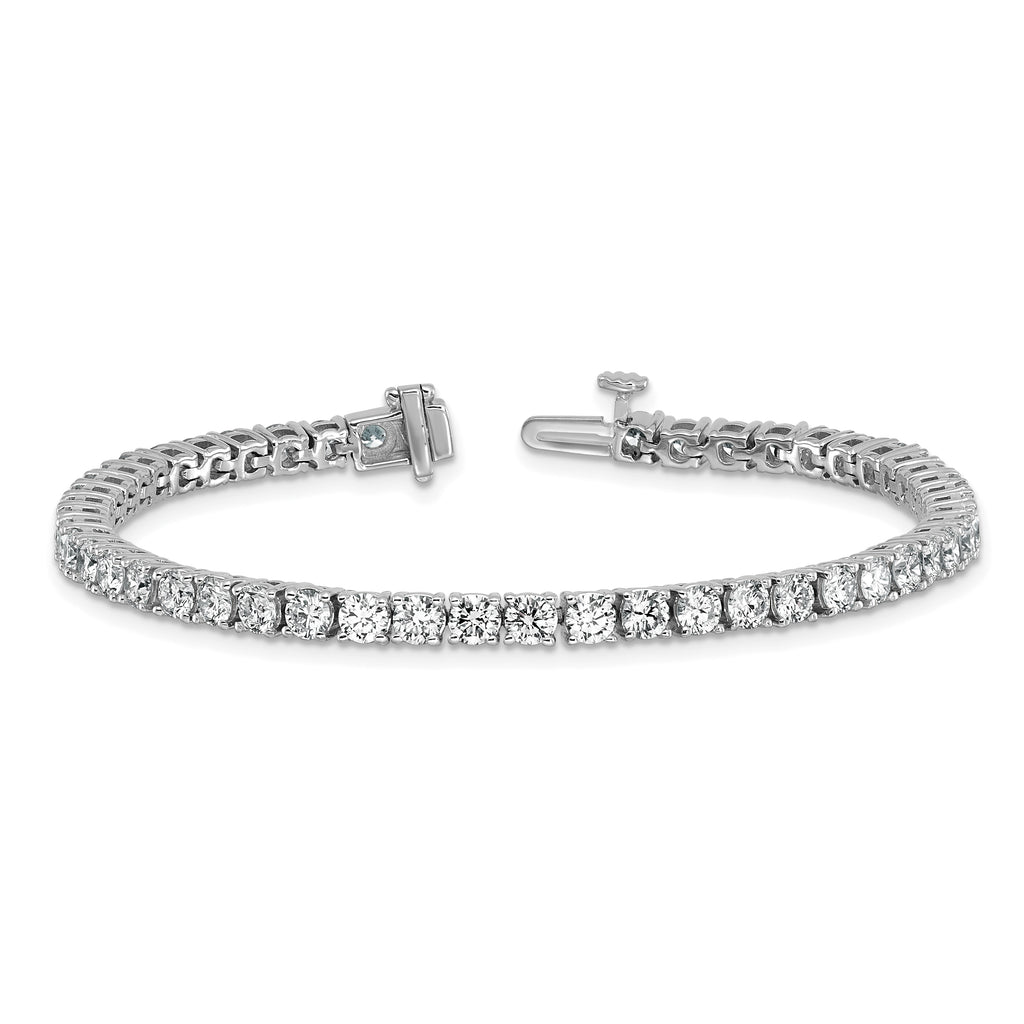 14k White Gold  7 carat Lab Grown Diamond VS/SI+ G+ Complete Tennis Bracelet - Sophia Jewelers