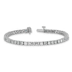 14k White Gold  7 carat Lab Grown Diamond VS/SI+ G+ Complete Tennis Bracelet - Sophia Jewelers