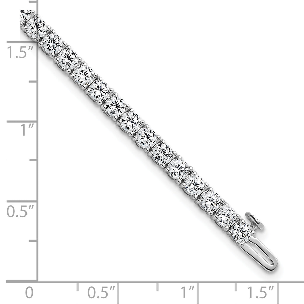 14k White Gold  7 carat Lab Grown Diamond VS+ F+ Complete Tennis Bracelet - Sophia Jewelers