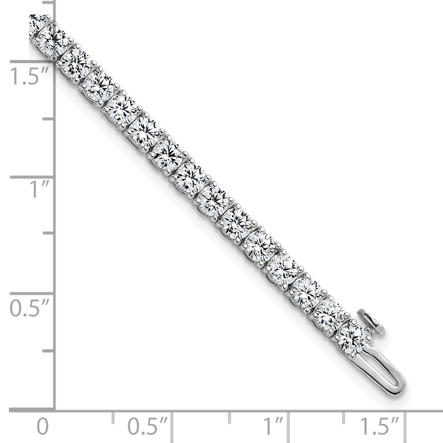 14k White Gold  7 carat Lab Grown Diamond VS+ F+ Complete Tennis Bracelet - Sophia Jewelers
