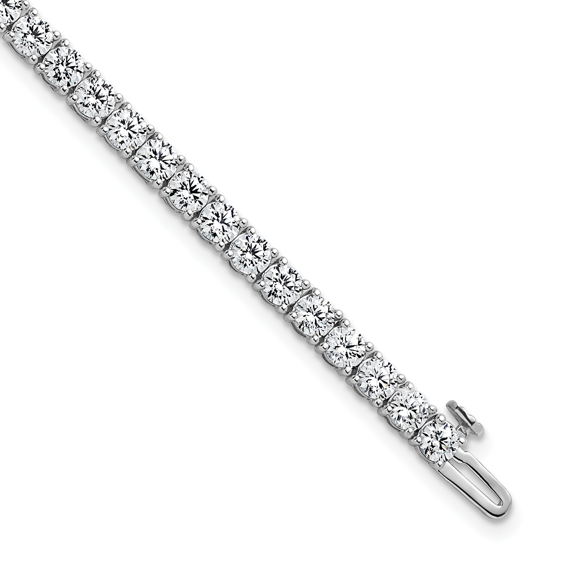 14k White Gold  7 carat Lab Grown Diamond VS+ F+ Complete Tennis Bracelet - Sophia Jewelers Main image
