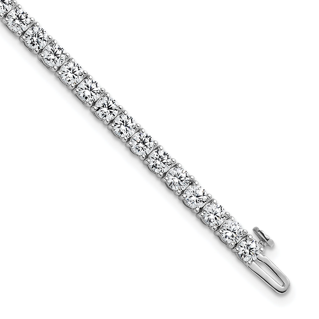 14k White Gold  7 carat Lab Grown Diamond VS+ F+ Complete Tennis Bracelet - Sophia Jewelers