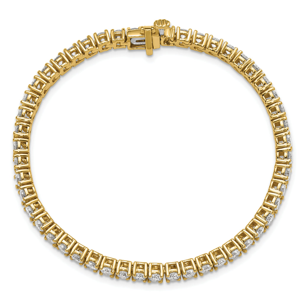 14k 7 carat Lab Grown Diamond VS+ F+ Complete Tennis Bracelet - Sophia Jewelers