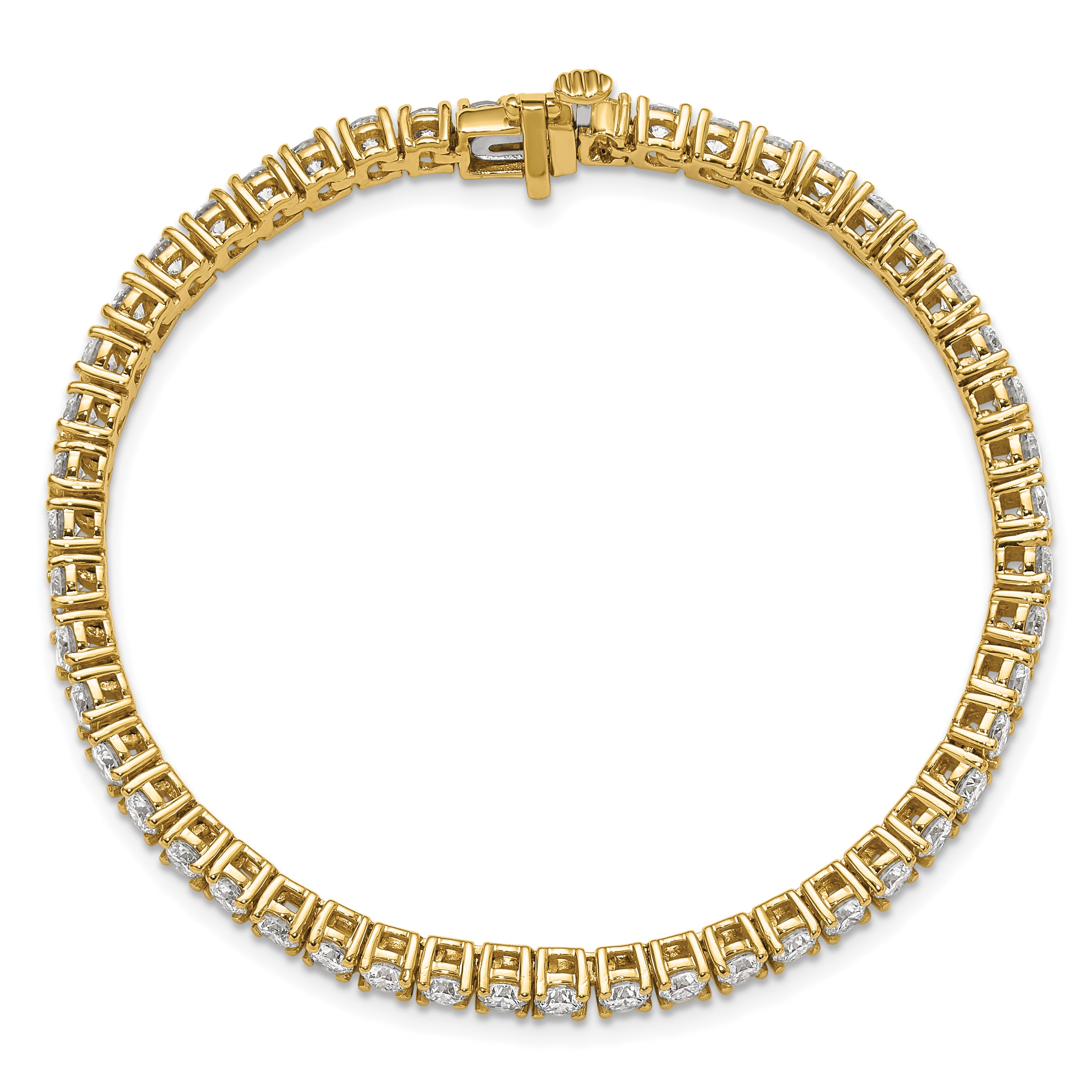 14k 7 carat Lab Grown Diamond VS/SI+ G+ Complete Tennis Bracelet - Sophia Jewelers