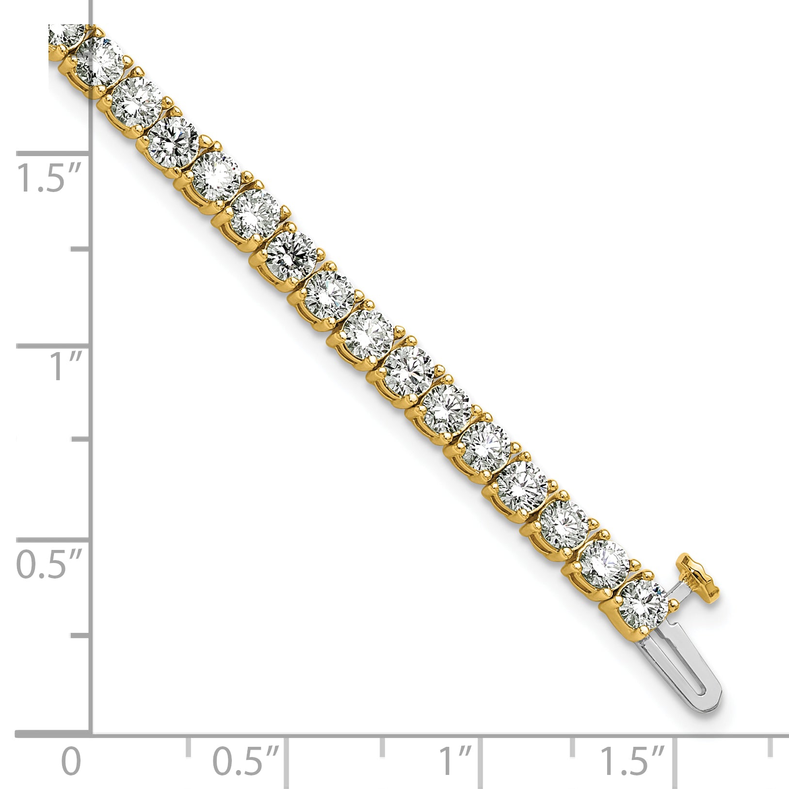 14k 7 carat Lab Grown Diamond VS+ F+ Complete Tennis Bracelet - Sophia Jewelers