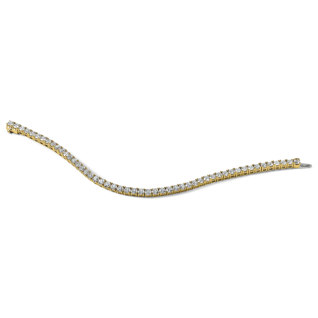 14k 7 carat Lab Grown Diamond VS+ F+ Complete Tennis Bracelet - Sophia Jewelers