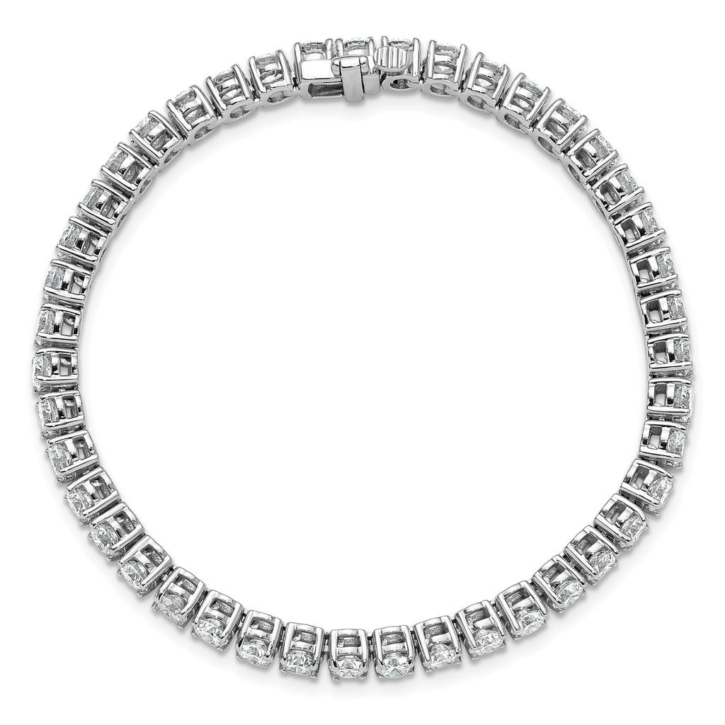 14k White Gold  9 carat Lab Grown Diamond VS+ F+ Complete Tennis Bracelet - Sophia Jewelers