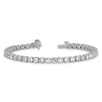 14k White Gold  9 carat Lab Grown Diamond VS+ F+ Complete Tennis Bracelet - Sophia Jewelers