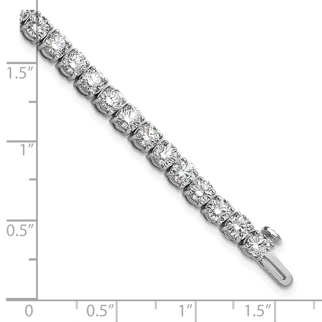 14k White Gold  9 carat Lab Grown Diamond VS+ F+ Complete Tennis Bracelet - Sophia Jewelers