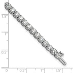 14k White Gold  9 carat Lab Grown Diamond VS+ F+ Complete Tennis Bracelet - Sophia Jewelers