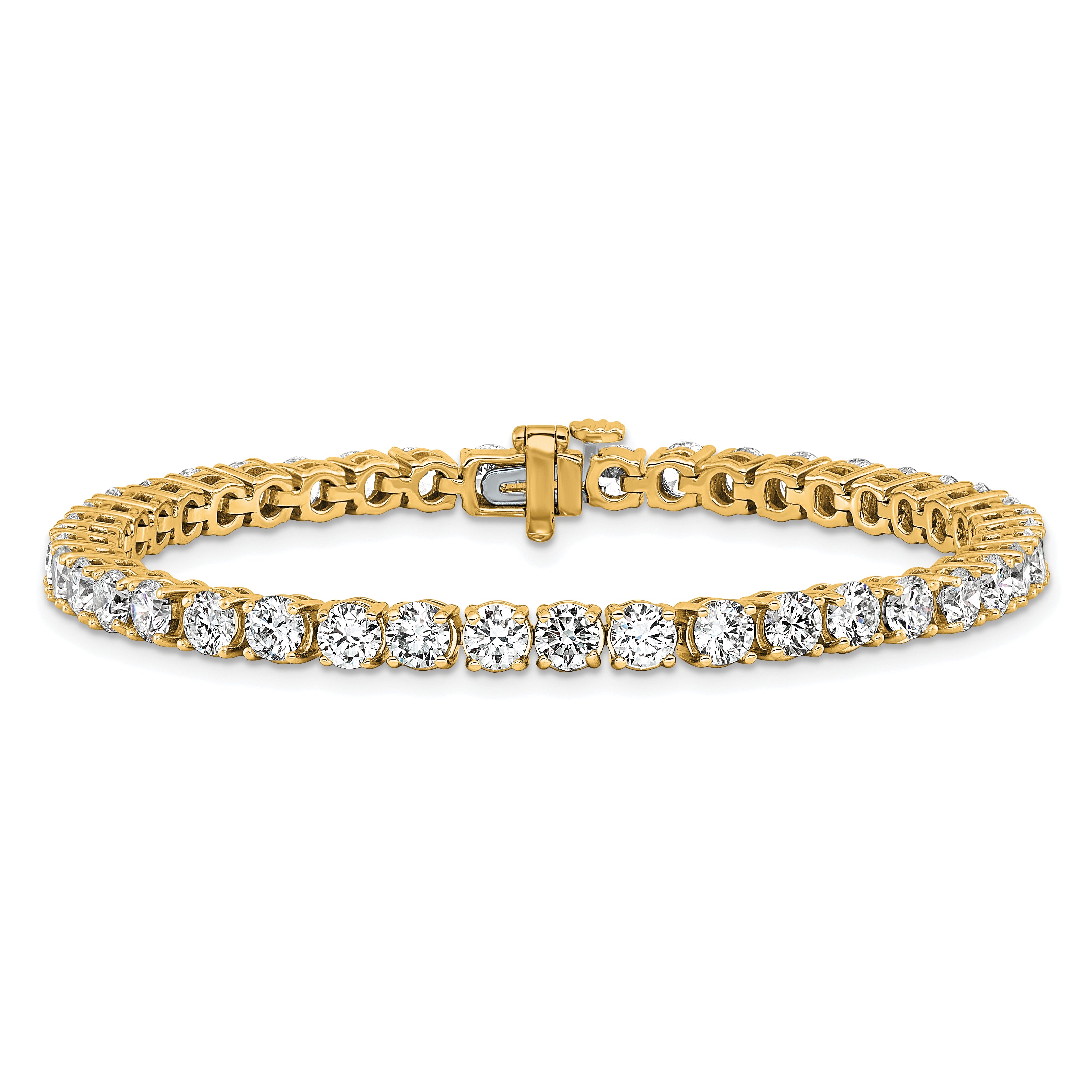 14k 9 carat Lab Grown Diamond VS/SI+ G+ Complete Tennis Bracelet - Sophia Jewelers