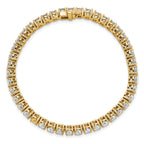 14k 9 carat Lab Grown Diamond VS+ F+ Complete Tennis Bracelet - Sophia Jewelers