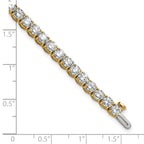 14k 9 carat Lab Grown Diamond VS+ F+ Complete Tennis Bracelet - Sophia Jewelers