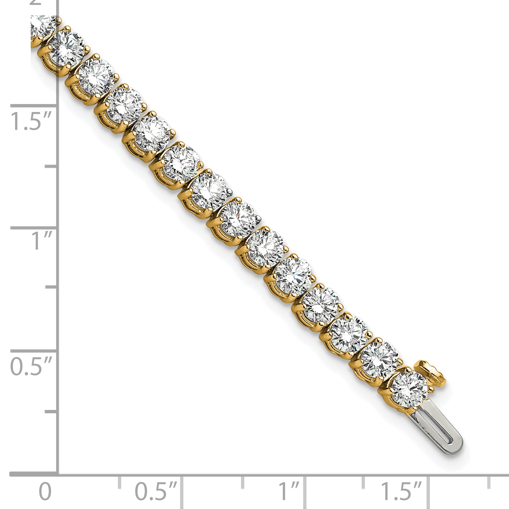 14k 9 carat Lab Grown Diamond VS+ F+ Complete Tennis Bracelet - Sophia Jewelers