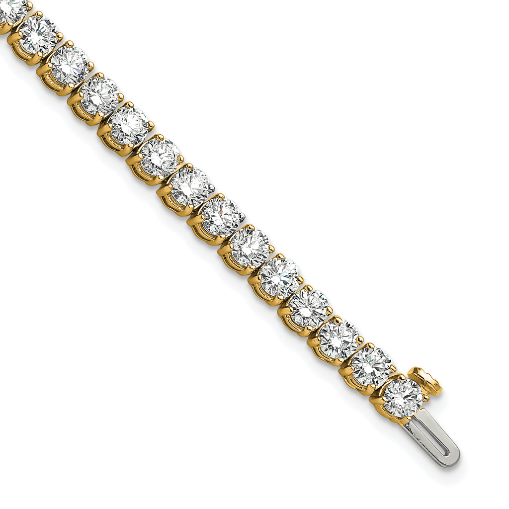 14k 9 carat Lab Grown Diamond VS+ F+ Complete Tennis Bracelet - Sophia Jewelers