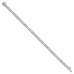 14k White Gold  10 carat Lab Grown Diamond VS+ F+ Complete Tennis Bracelet - Sophia Jewelers
