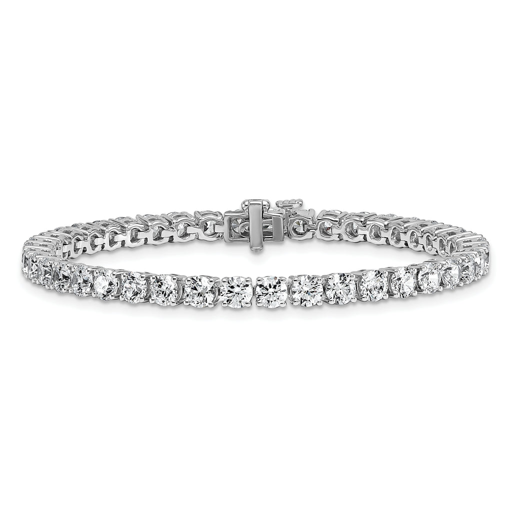 14k White Gold  10 carat Lab Grown Diamond VS/SI+ G+ Complete Tennis Bracelet - Sophia Jewelers