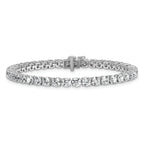 14k White Gold  10 carat Lab Grown Diamond VS/SI+ G+ Complete Tennis Bracelet - Sophia Jewelers