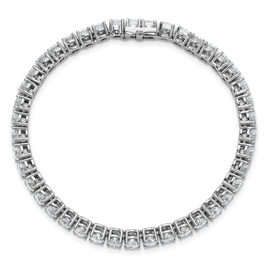 14k White Gold  10 carat Lab Grown Diamond VS+ F+ Complete Tennis Bracelet - Sophia Jewelers