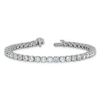 14k White Gold  10 carat Lab Grown Diamond VS+ F+ Complete Tennis Bracelet - Sophia Jewelers