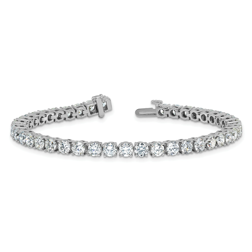 14k White Gold  10 carat Lab Grown Diamond VS/SI+ G+ Complete Tennis Bracelet - Sophia Jewelers