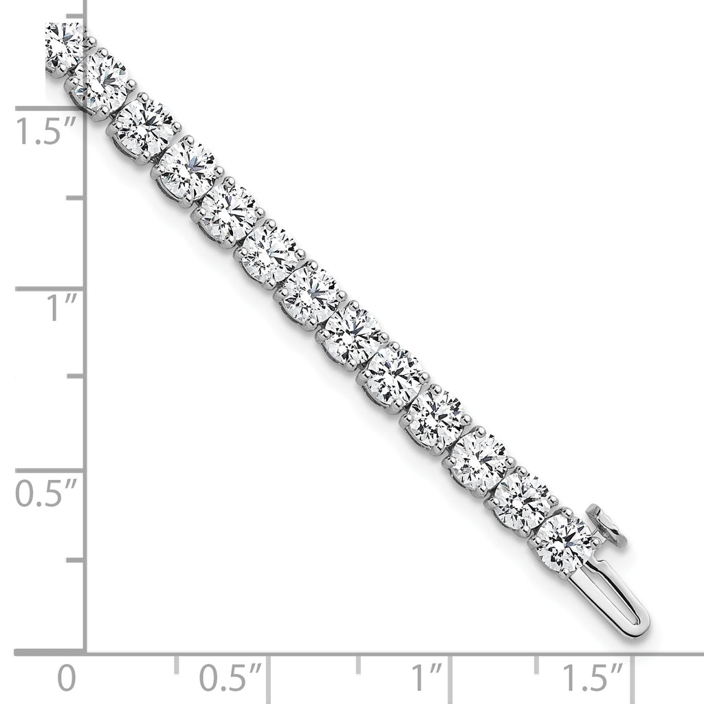 14k White Gold  10 carat Lab Grown Diamond VS+ F+ Complete Tennis Bracelet - Sophia Jewelers