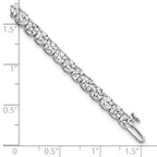 14k White Gold  10 carat Lab Grown Diamond VS+ F+ Complete Tennis Bracelet - Sophia Jewelers