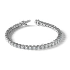 14k White Gold  10 carat Lab Grown Diamond VS+ F+ Complete Tennis Bracelet - Sophia Jewelers