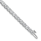14k White Gold  10 carat Lab Grown Diamond VS+ F+ Complete Tennis Bracelet - Sophia Jewelers
