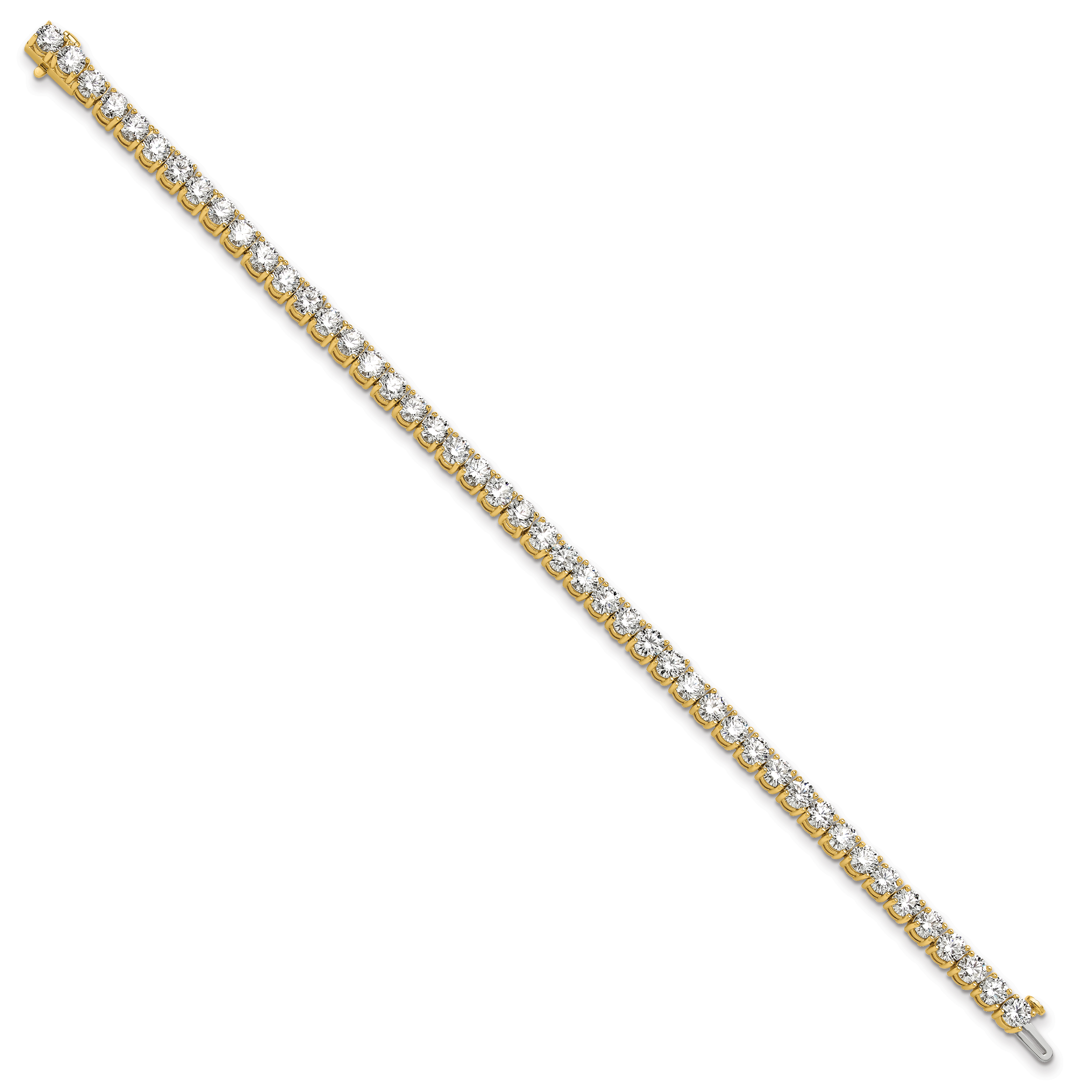 14k 10 carat Lab Grown Diamond VS+ F+ Complete Tennis Bracelet - Sophia Jewelers