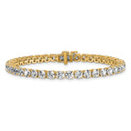 14k 10 carat Lab Grown Diamond VS/SI+ G+ Complete Tennis Bracelet - Sophia Jewelers
