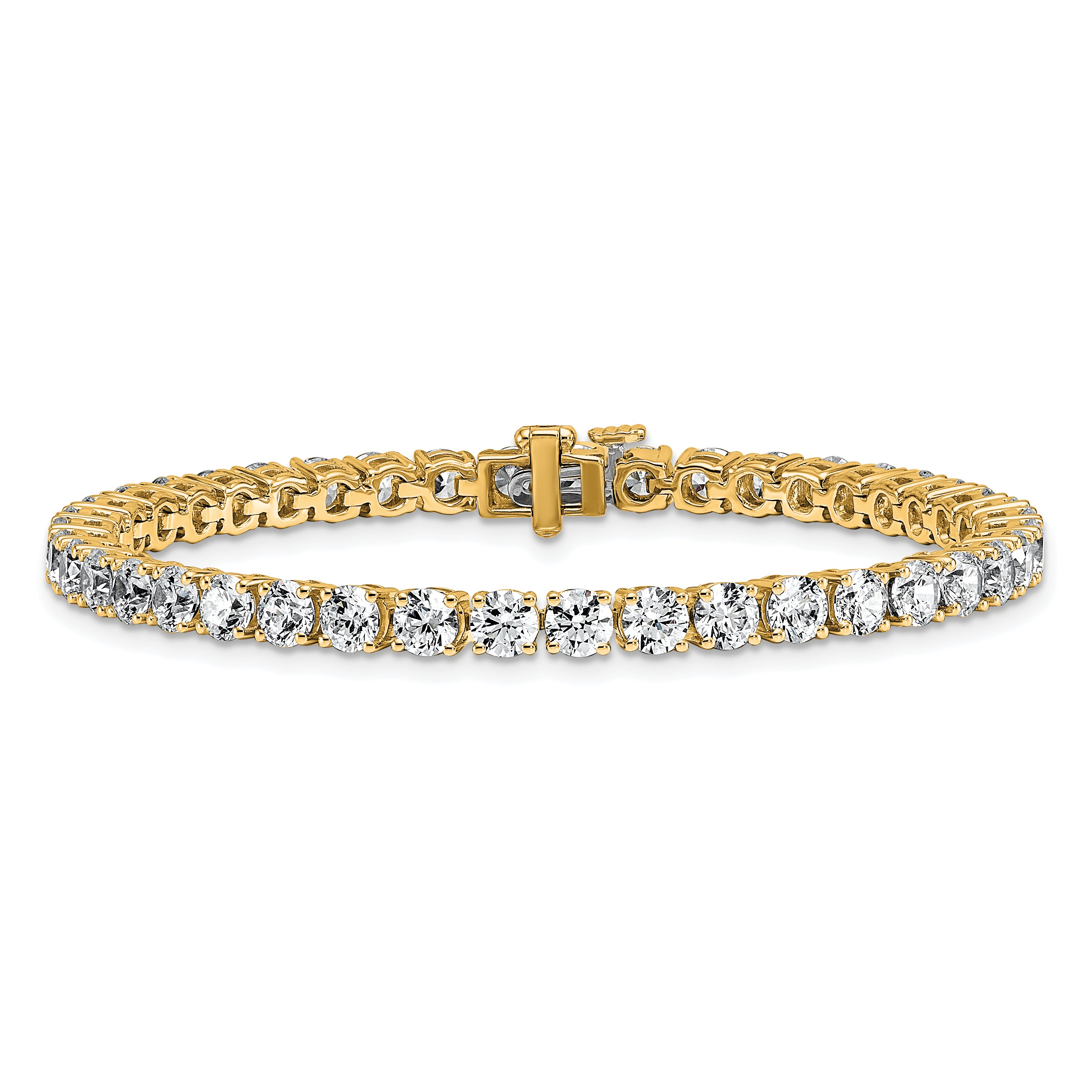 14k 10 carat Lab Grown Diamond VS/SI+ G+ Complete Tennis Bracelet - Sophia Jewelers